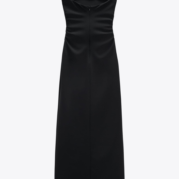 Zara limited edition strapless midi dress with slit - Picture 8 of 9